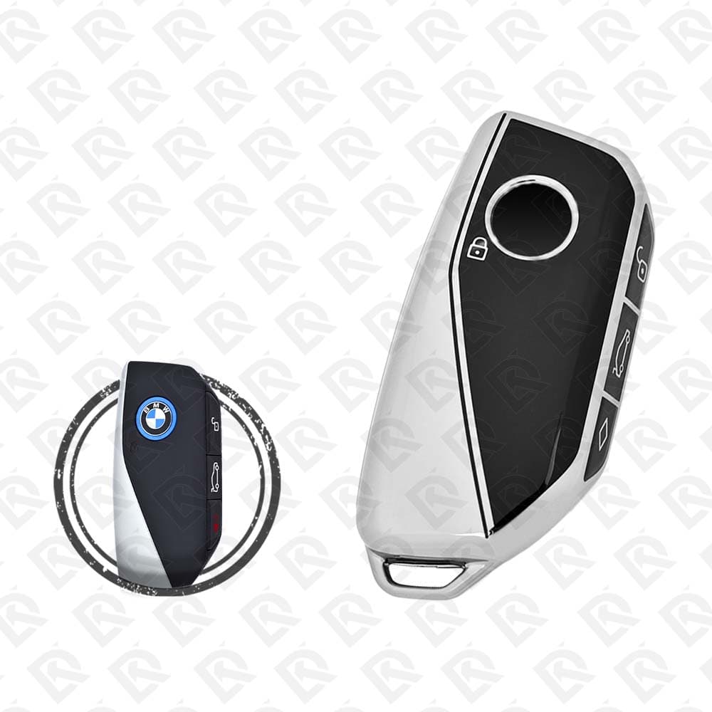 BMW SMART TPU SHELL 4BUTTON  -  BLACK CHROME