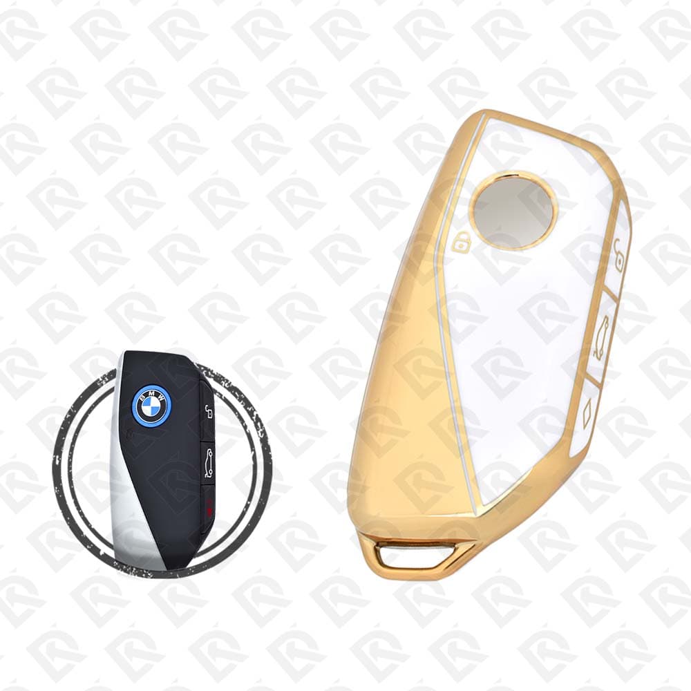 BMW SMART TPU SHELL 4BUTTON  -  WHITE GOLD