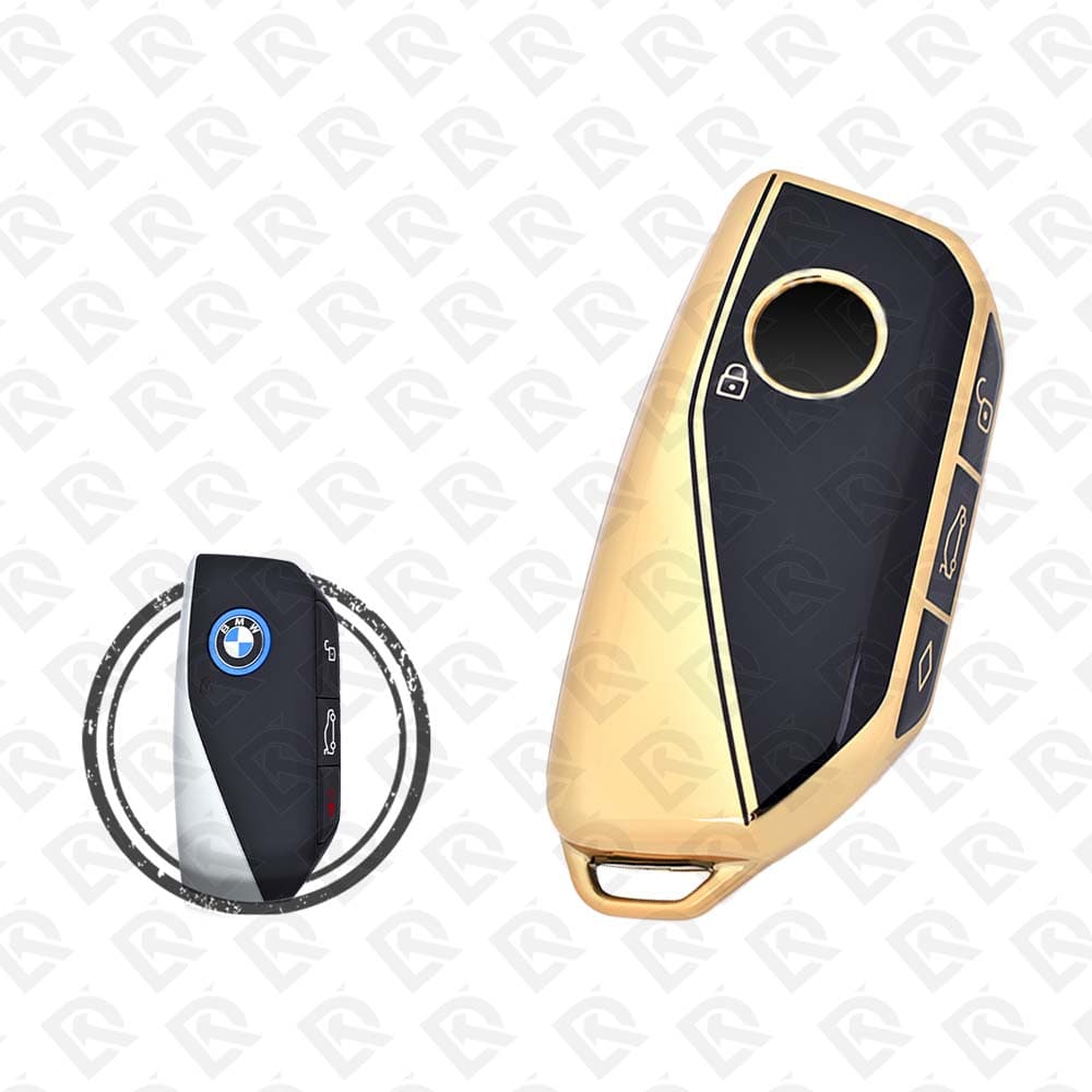 BMW SMART TPU SHELL 4BUTTON  -  BLACK GOLD