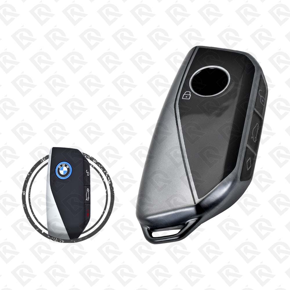 BMW SMART TPU SHELL 4BUTTON  -  BLACK METAL
