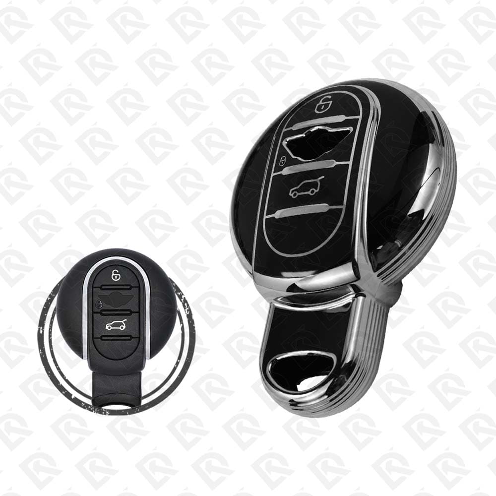 MINI COOPER SMART TPU SHELL 3BUTTON  -  BLACK CHROME