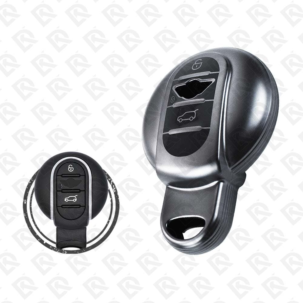 MINI COOPER SMART TPU SHELL 3BUTTONS  -  BLACK METAL