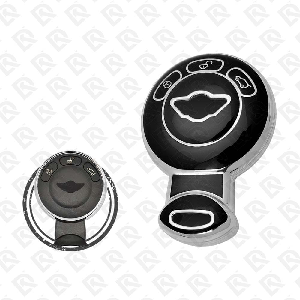 MINI COOPER SMART TPU SHELL 4BUTTONS  -  BLACK CHROME