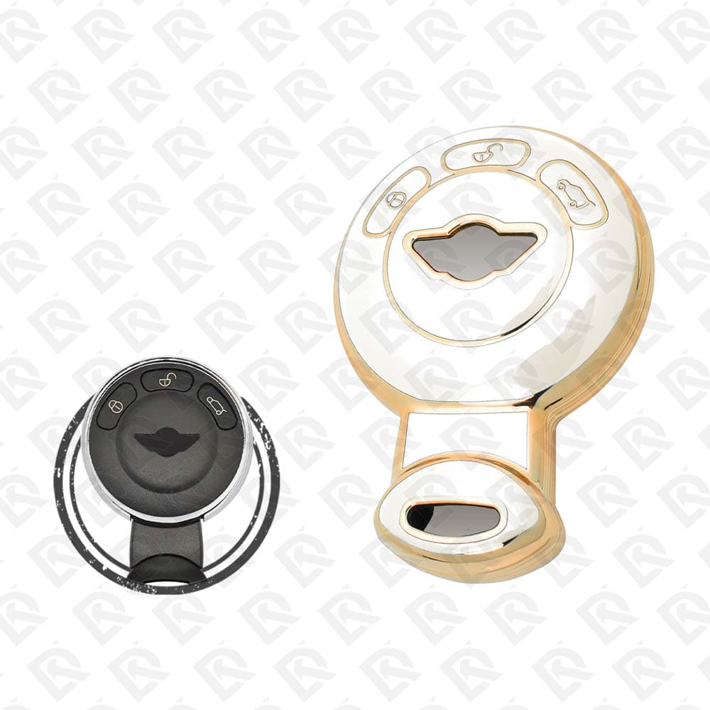 MINI COOPER TPU SHELL 3 BUTTONS -  WHITE GOLD