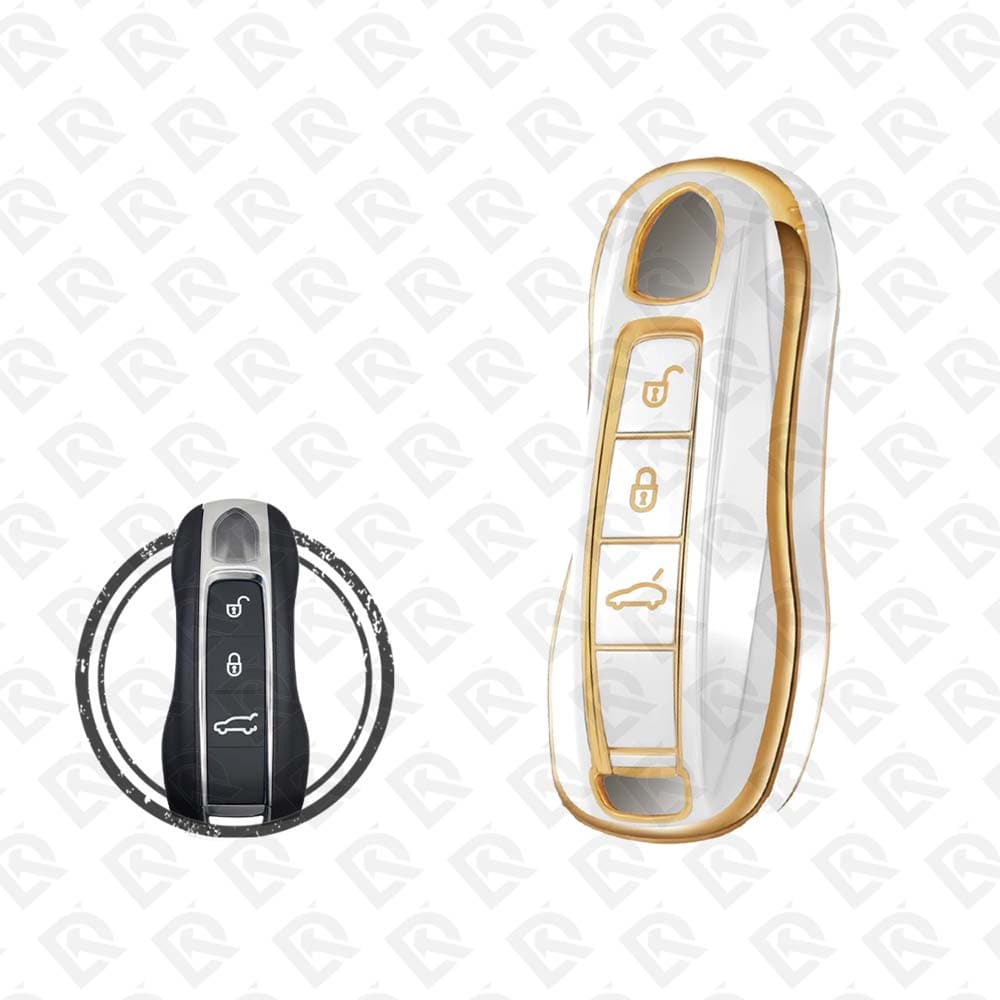 PORSCHE TPU SHELL 3 BUTTONS  -  WHITE GOLD