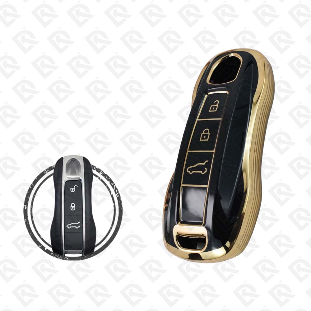 PORSCHE TPU SHELL 3 BUTTONS  -  BLACK GOLD