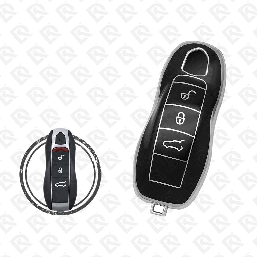 PORSCHE TPU SHELL 3 BUTTONS -  BLACK CHROME