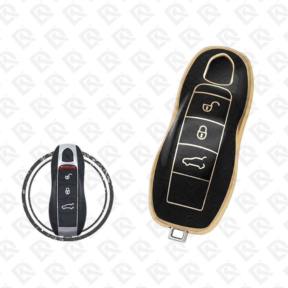 PORSCHE TPU SHELL 3 BUTTONS  -  BLACK GOLD