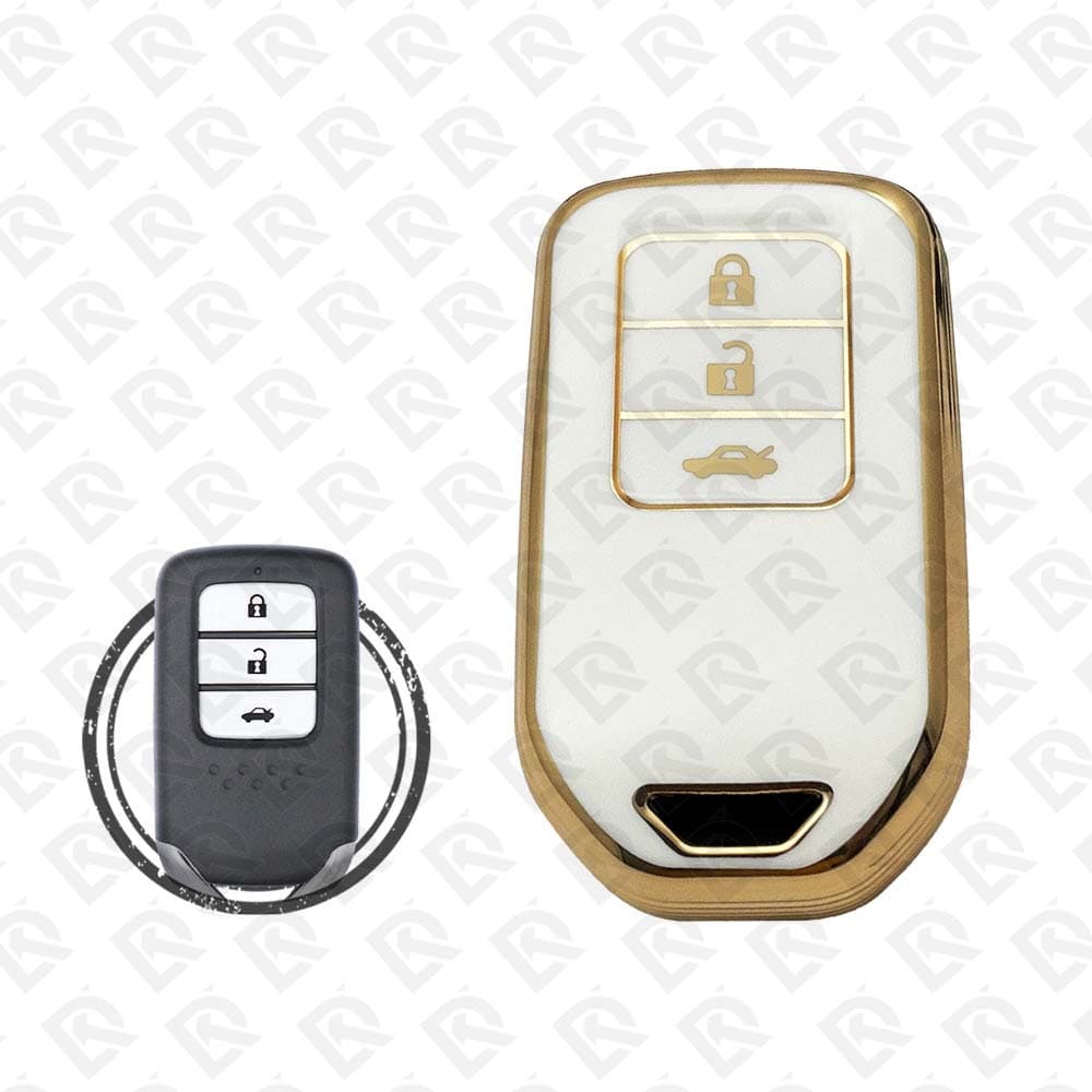 HONDA SMART TPU SHELL 3BUTTONS  -  WHITE GOLD