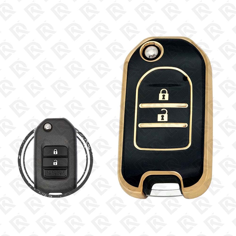HONDA FLIP TPU SHELL 2BUTTONS  -  BLACK GOLD