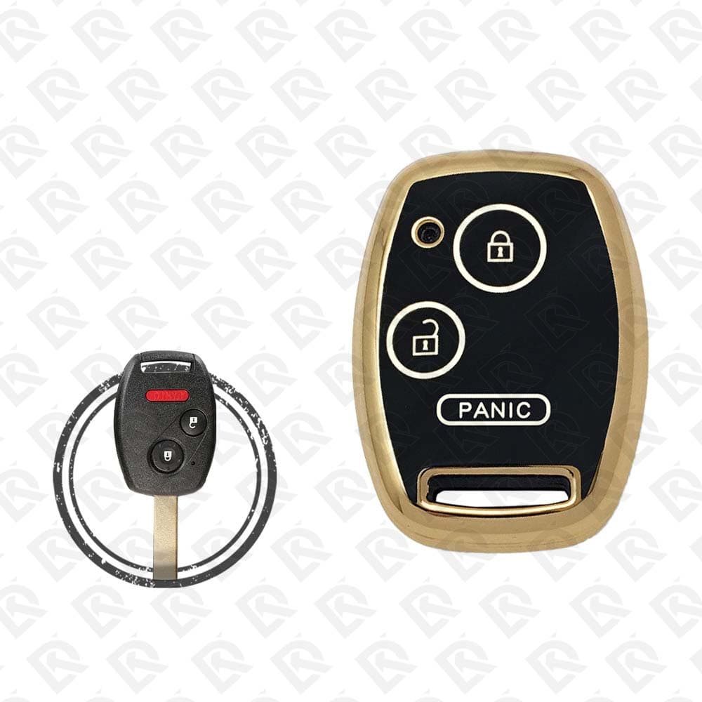 HONDA REMOTE TPU SHELL 3BUTTONS  -  BLACK GOLD