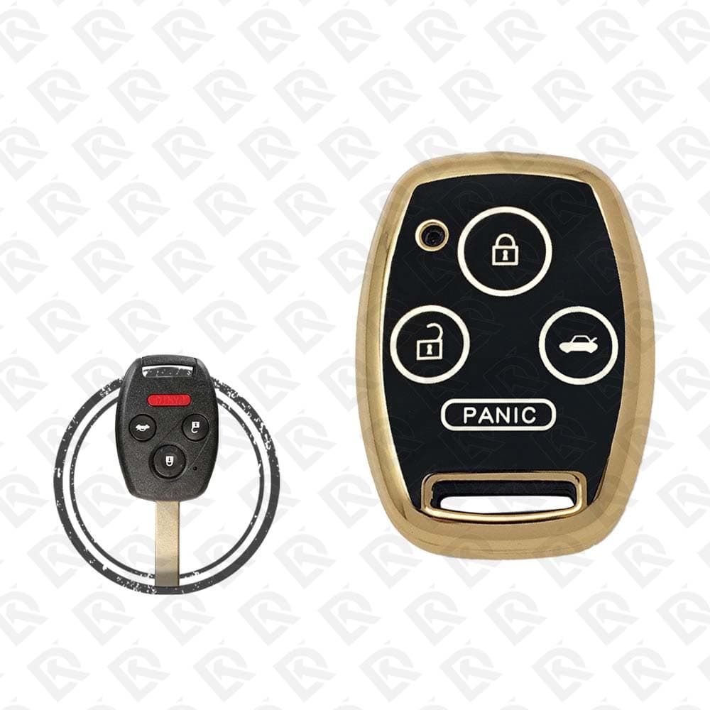 HONDA REMOTE TPU SHELL 4BUTTONS  -  BLACK GOLD
