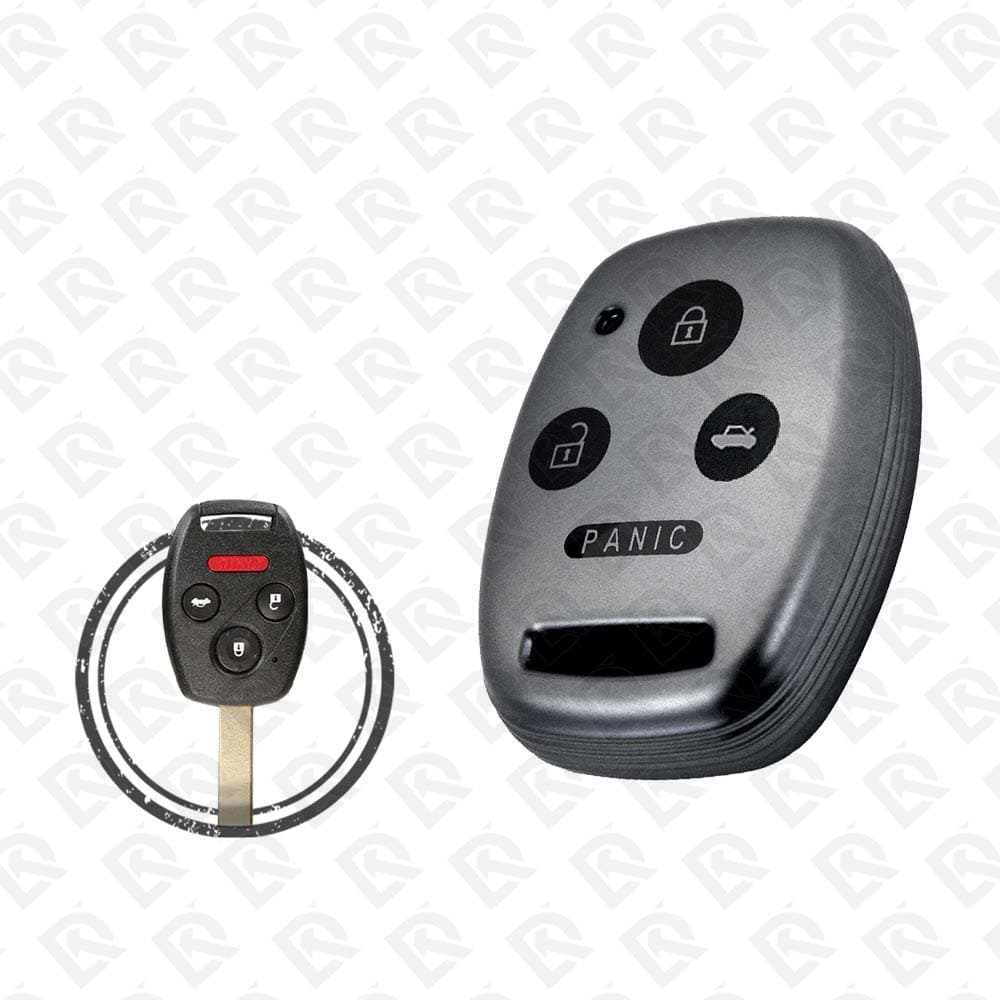 HONDA REMOTE TPU SHELL 4BUTTONS  -  BLACK METAL