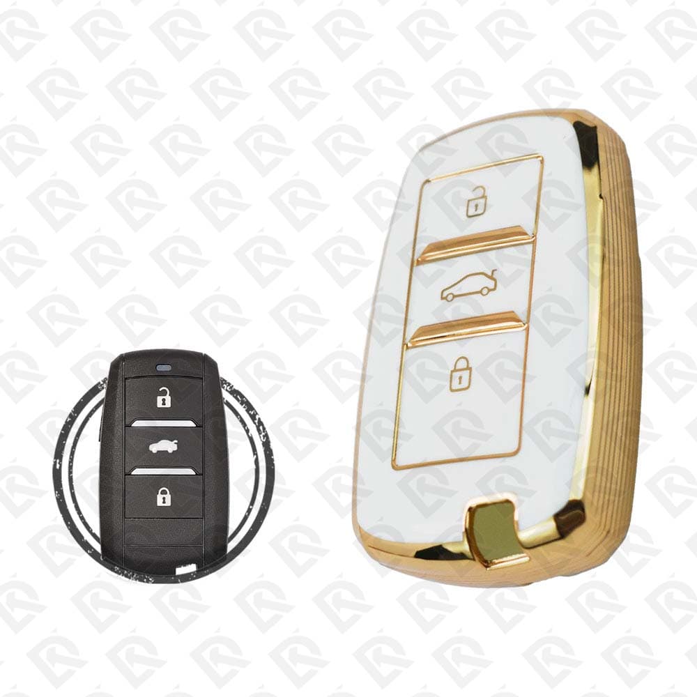 CHANGAN SMART TPU SHELL 3BUTTONS  -  WHITE GOLD