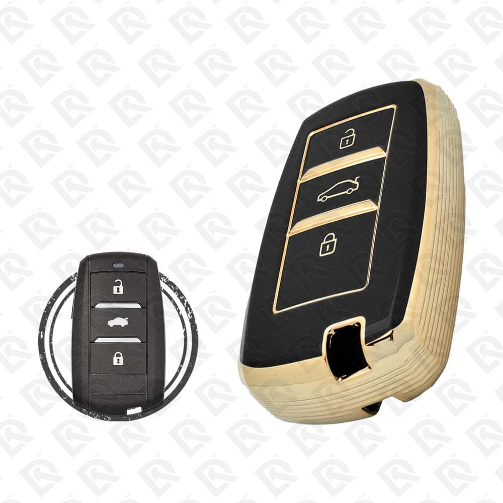 CHANGAN smart TPU SHELL 3buttons  -  BLACK GOLD
