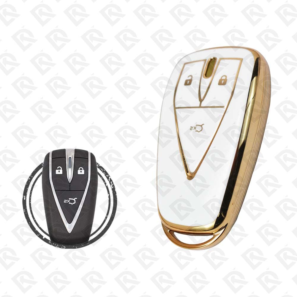 CHANGAN SMART TPU SHELL 3BUTTONS   -  WHITE GOLD