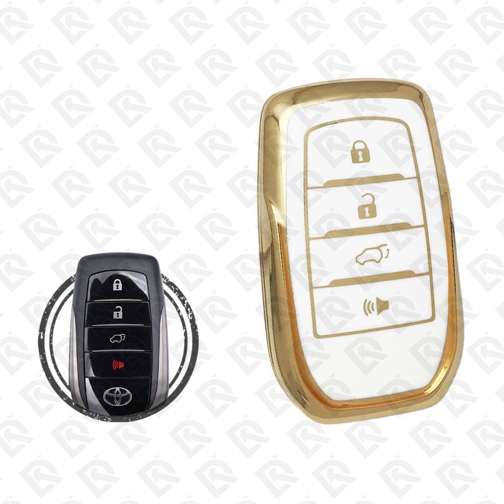 2018 - 2023 TOYOTA LAND CRUISER SMART TPU SHELL 4BUTTONS  -  WHITE GOLD