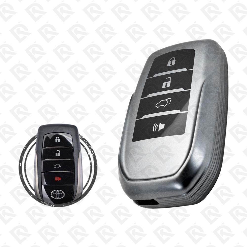 2018 - 2023 TOYOTA LAND CRUISER SMART TPU SHELL 4BUTTONS  -  BLACK METAL