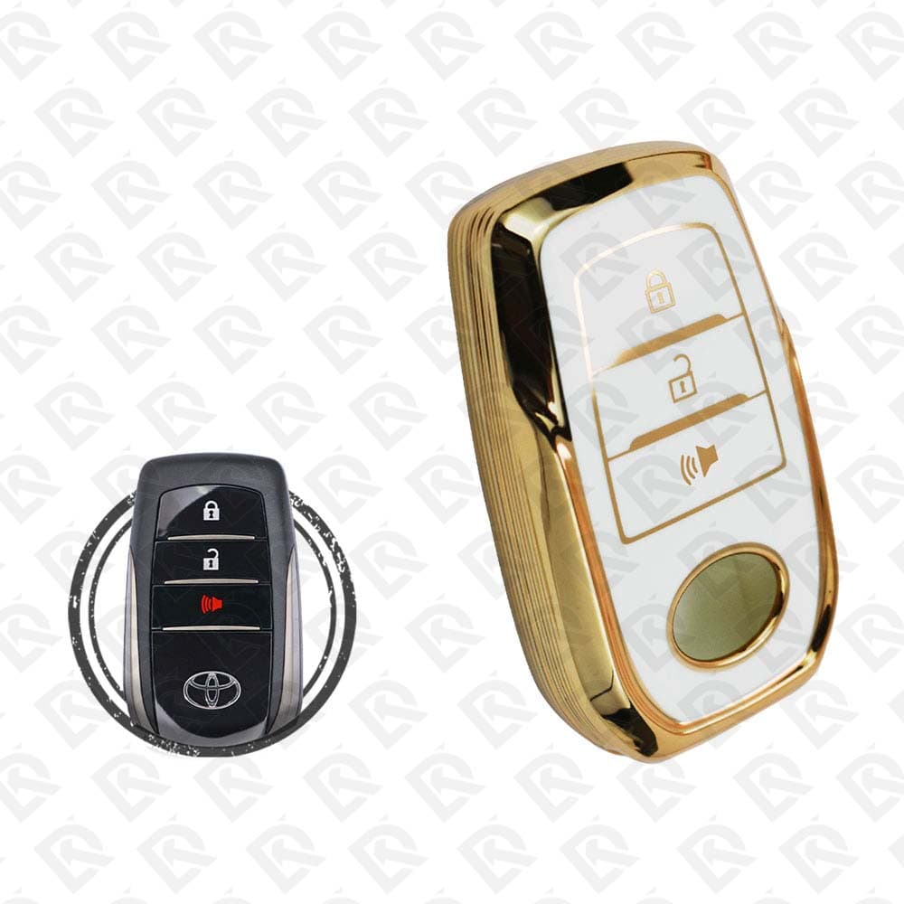 2018 - 2023 TOYOTA LAND CRUISER SMART TPU SHELL 3BUTTONS  -  WHITE GOLD