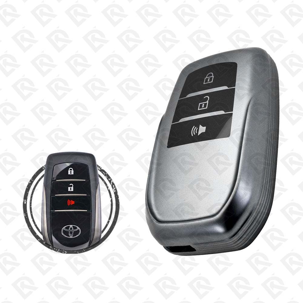 2018 - 2023 TOYOTA LAND CRUISER SMART TPU SHELL 3BUTTONS  -  BLACK METAL
