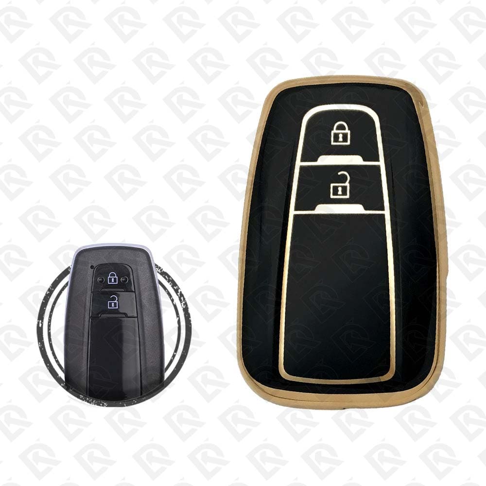 2018 - 2022 TOYOTA SMART TPU SHELL 2BUTTONS  -  BLACK GOLD