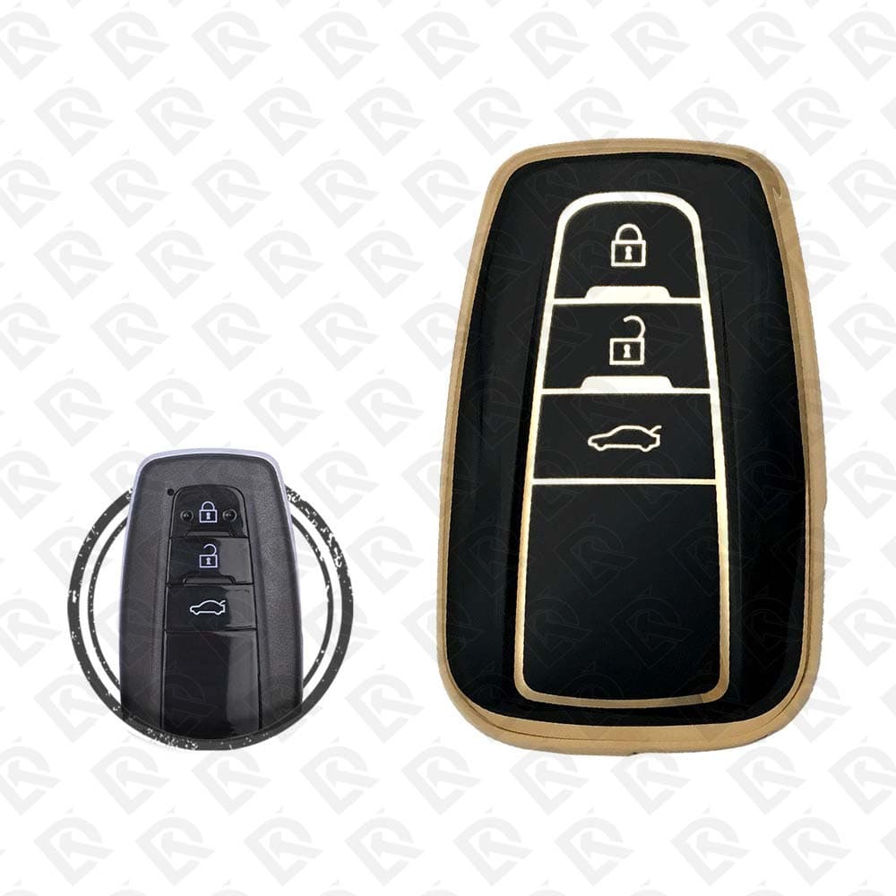 2018 - 2022 TOYOTA SMART TPU SHELL 3BUTTONS   -  BLACK GOLD