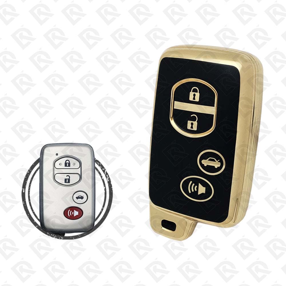 2008 - 2015 TOYOTA SMART TPU SHELL 4BUTTONS  -  BLACK GOLD