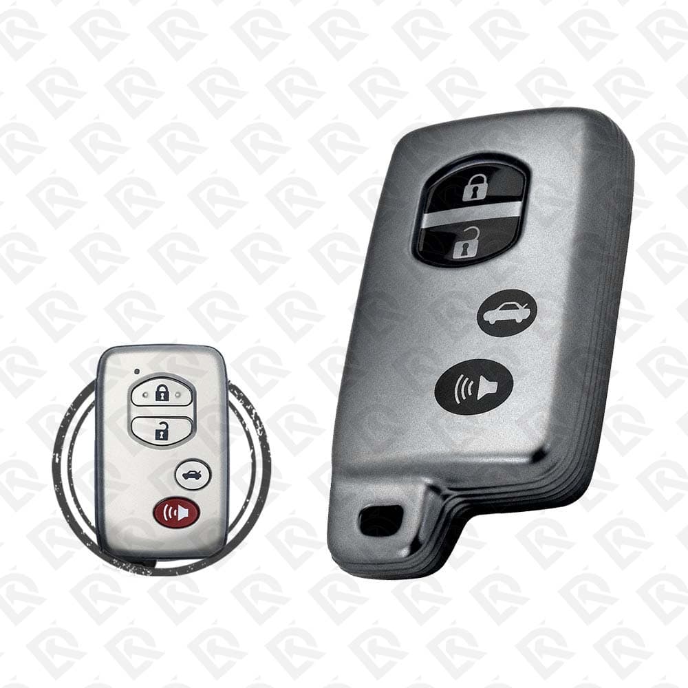 2008 - 2015 TOYOTA SMART TPU SHELL 4BUTTONS  -  BLACK METAL