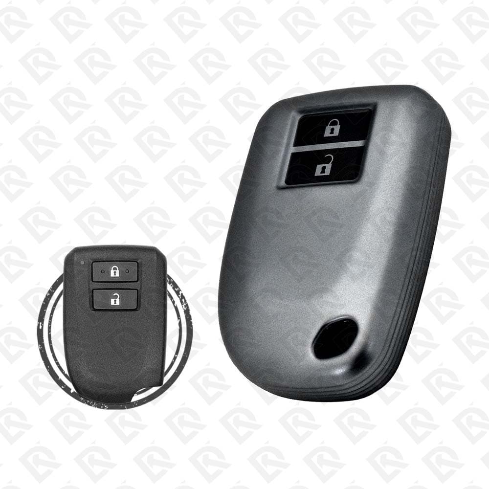 TOYOTA YARIS SMART TPU SHELL 2BUTTONS  -  BLACK METAL
