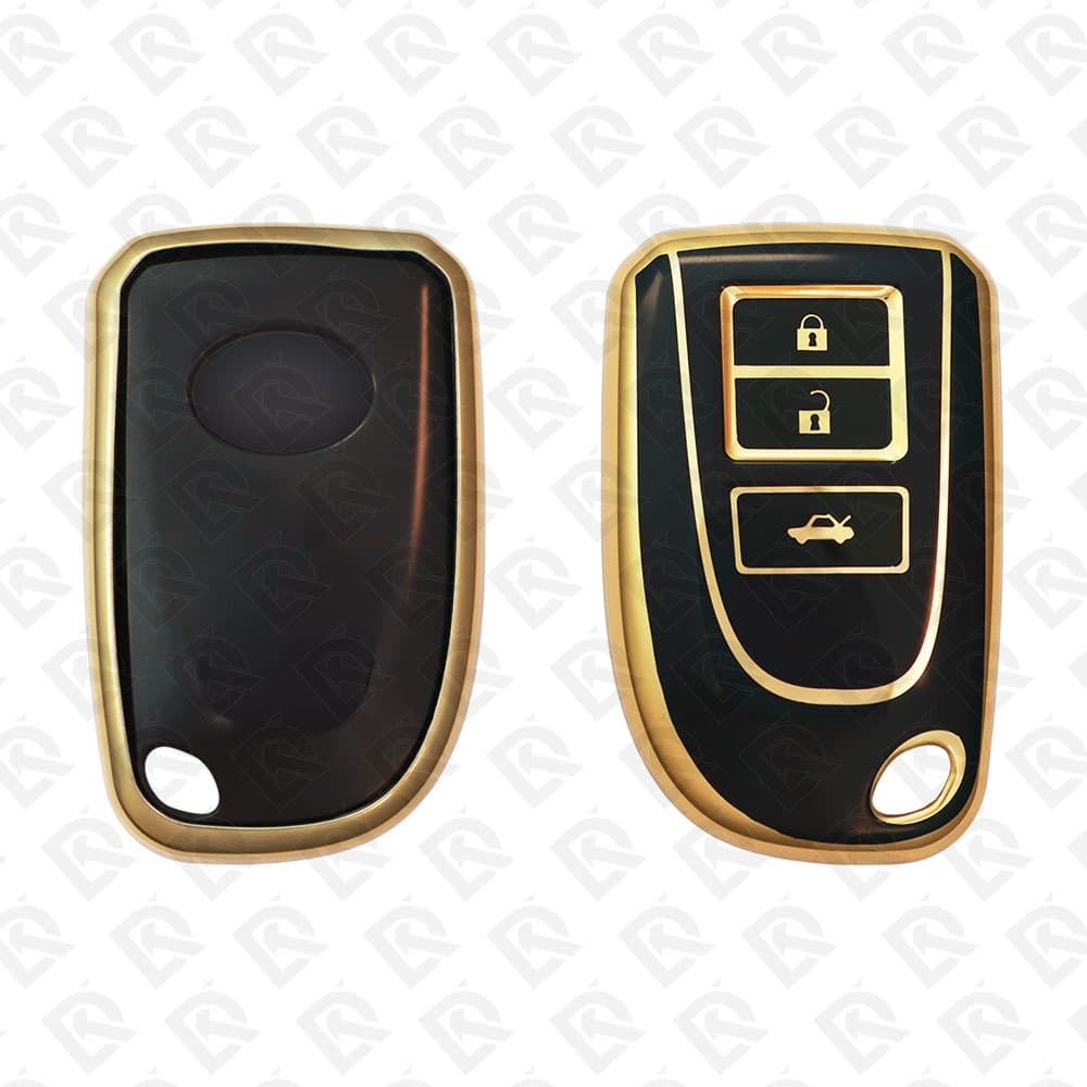 TOYOTA YARIS SMART TPU SHELL 3BUTTONS  -  BLACK GOLD