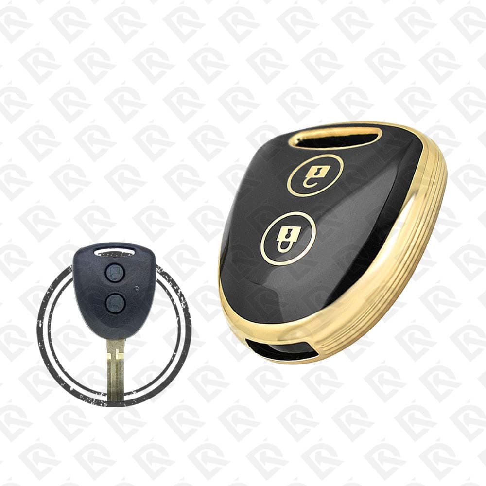 TOYOTA AVANZA REMOTE TPU SHELL 2BUTTONS  -  BLACK GOLD