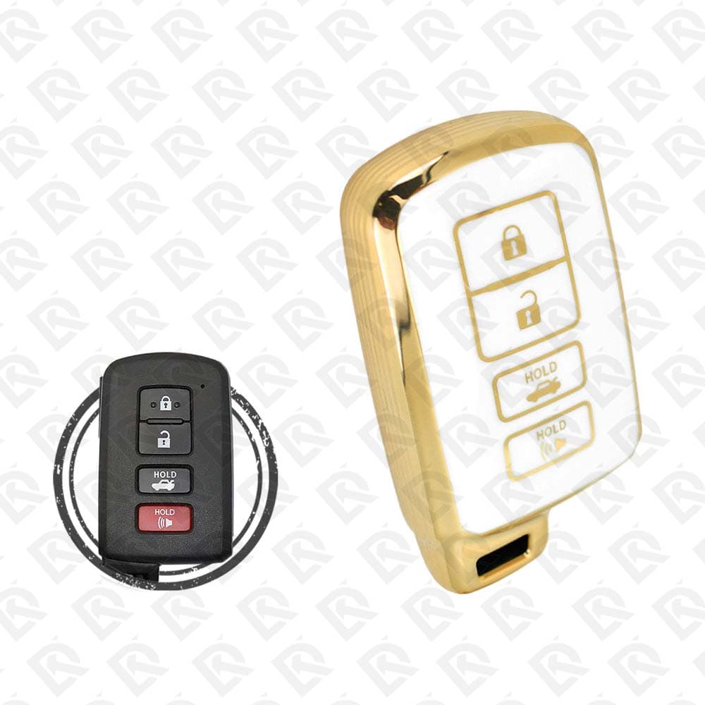 2013 - 2017 TOYOTA SMART TPU SHELL 4BUTTONS  -  WHITE GOLD