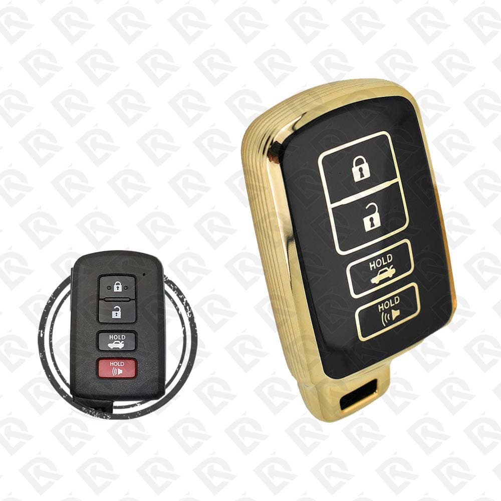 2013 - 2017 TOYOTA SMART TPU SHELL 4BUTTONS  -  BLACK GOLD