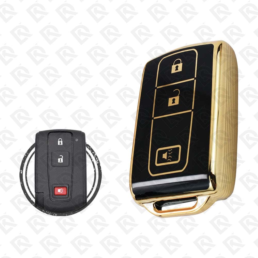 TOYOTA PRIUS SMART TPU SHELL 2+1BUTTONS  -  BLACK GOLD