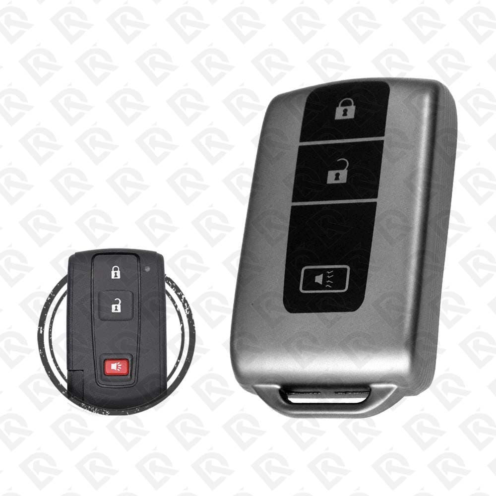 TOYOTA PRIUS SMART TPU SHELL 2+1BUTTONS  -  BLACK METAL
