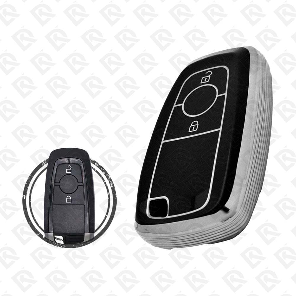 FORD SMART TPU SHELL 2BUTTONS - BLACK CHROME 
