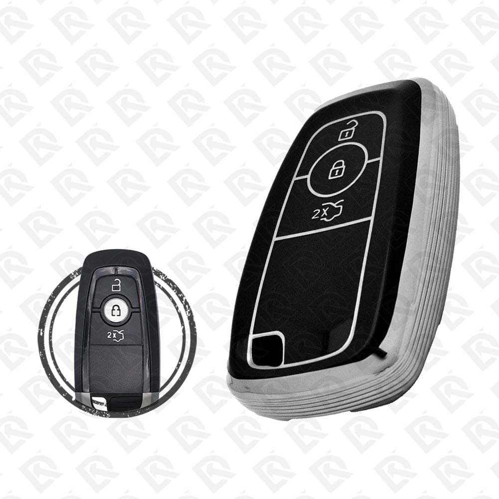 FORD SMART TPU SHELL 3BUTTONS - BLACK CHROME 