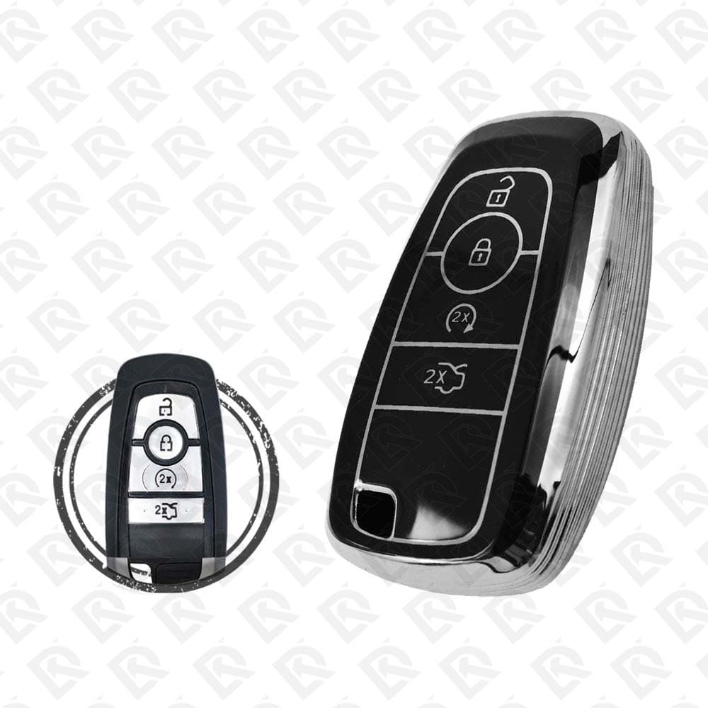 FORD SMART TPU SHELL 4BUTTONS - BLACK CHROME 