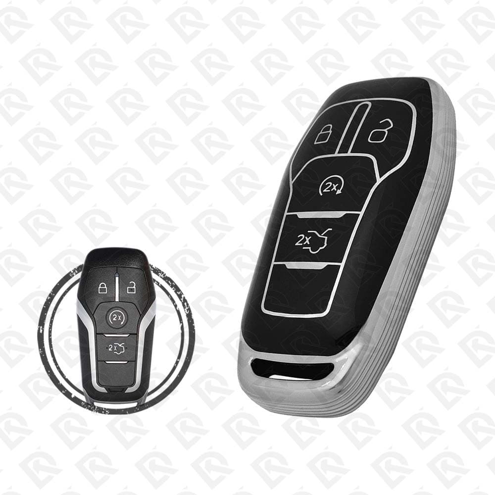 FORD SMART TPU SHELL 4BUTTONS - BLACK CHROME 