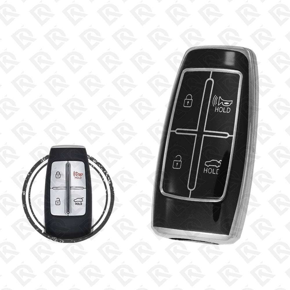 GENESIS SMART TPU SHELL 4BUTTONS  -  BLACK CHROME 