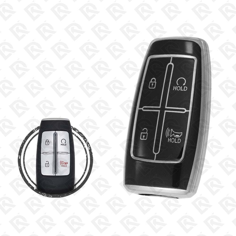 GENESIS SMART TPU SHELL 4BUTTONS  -  BLACK CHROME 