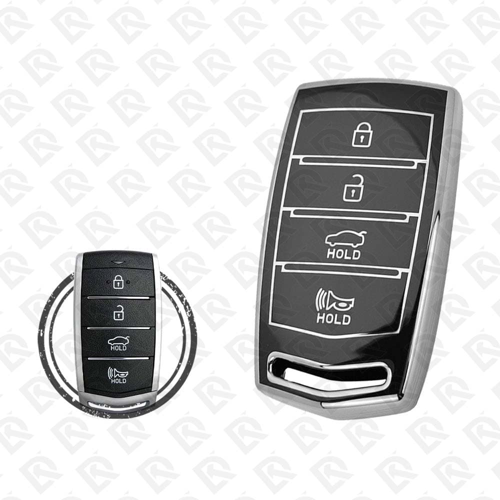 GENESIS SMART TPU SHELL 4BUTTONS  -  BLACK CHROME 