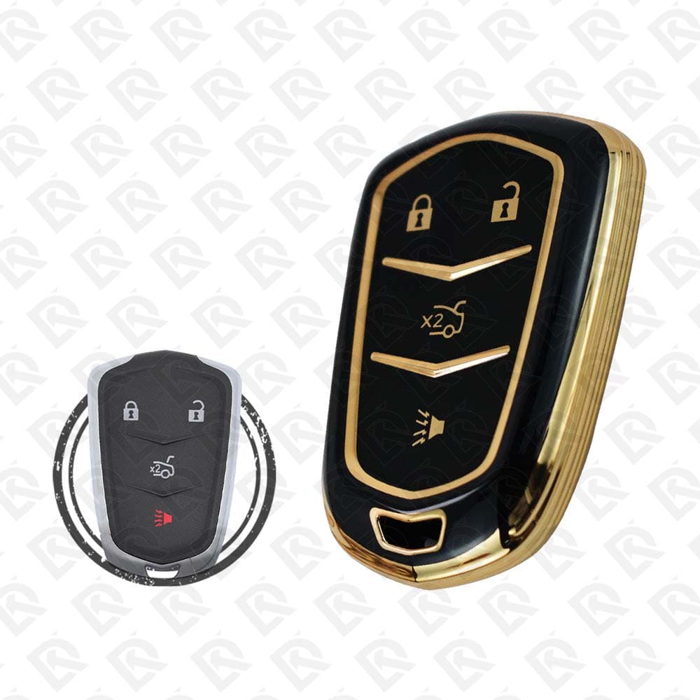 CADILLAC SMART TPU SHELL 4BUTTONS - BLACK GOLD