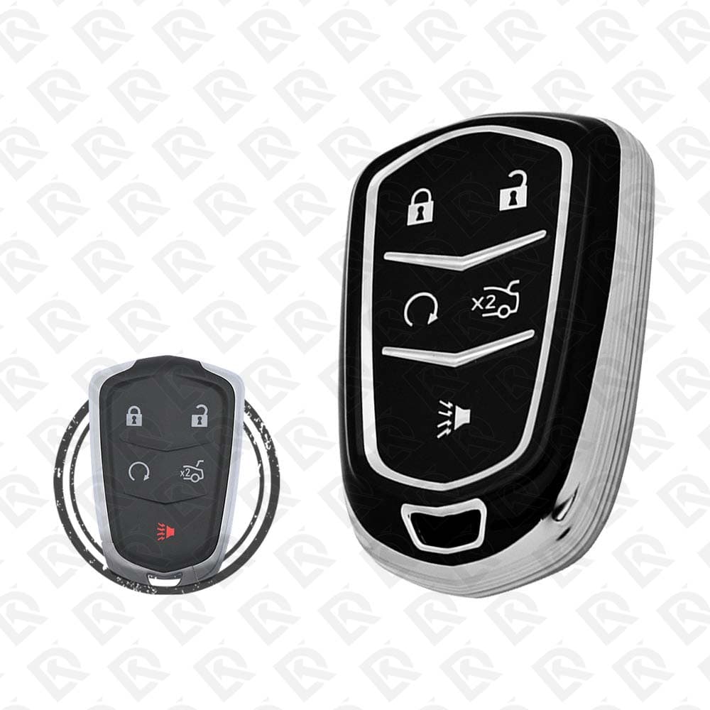 CADILLAC SMART TPU SHELL 5BUTTONS - BLACK CHROME 