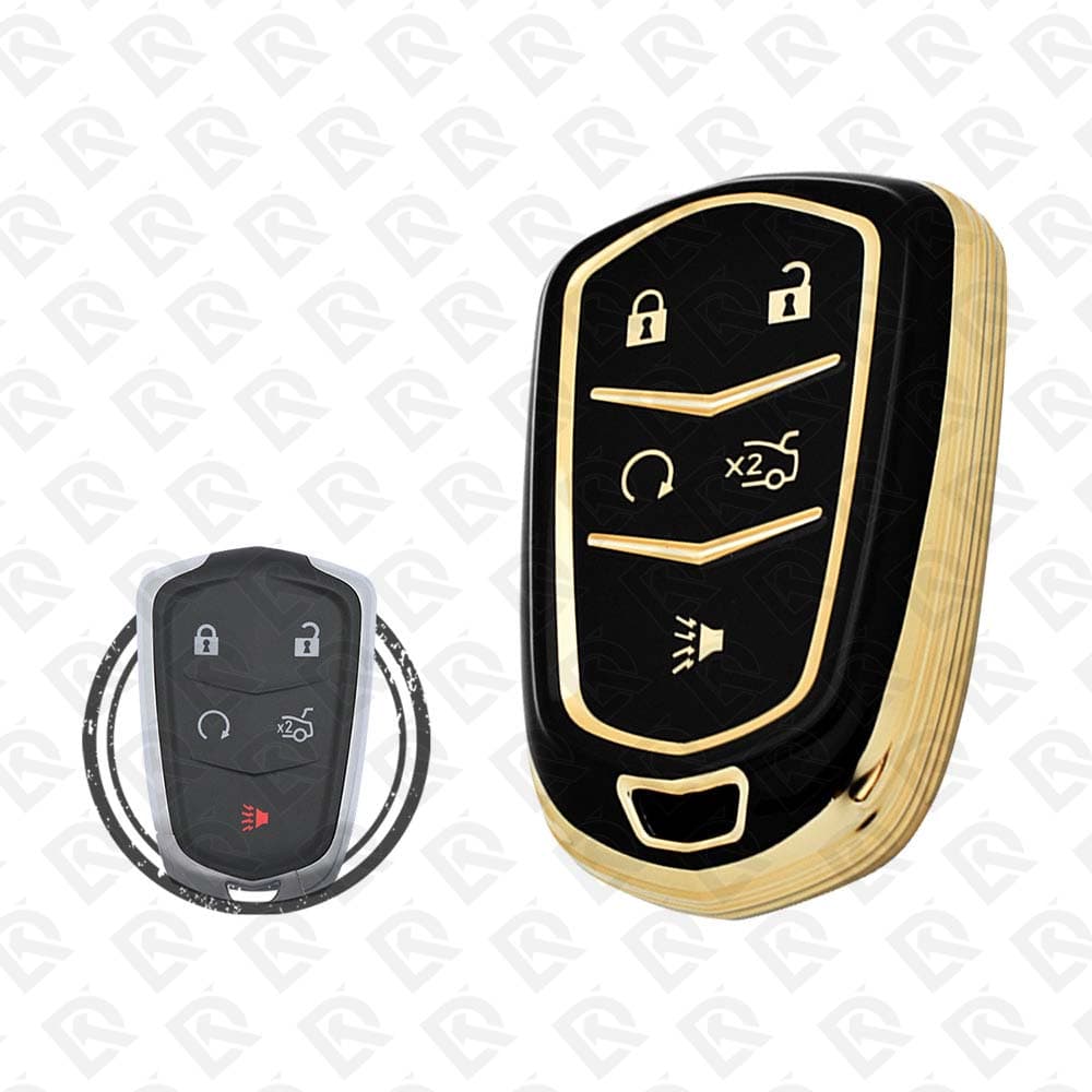 CADILLAC SMART TPU SHELL 5BUTTONS - BLACK GOLD