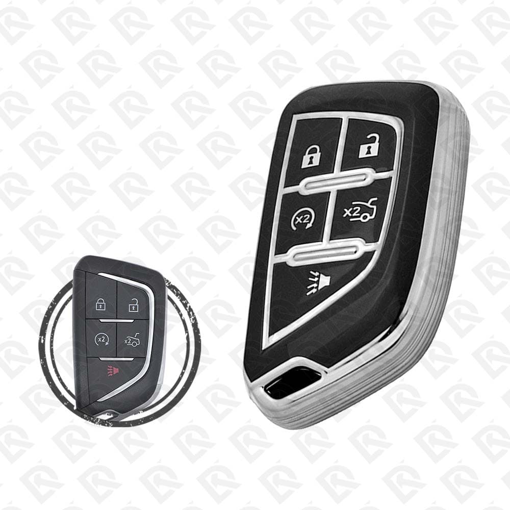 CADILLAC SMART TPU SHELL 5BUTTONS - BLACK CHROME 