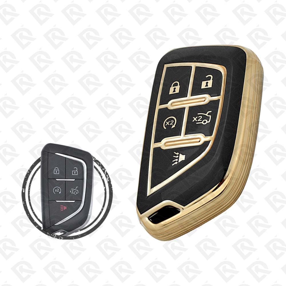CADILLAC SMART TPU SHELL 5BUTTONS - BLACK GOLD