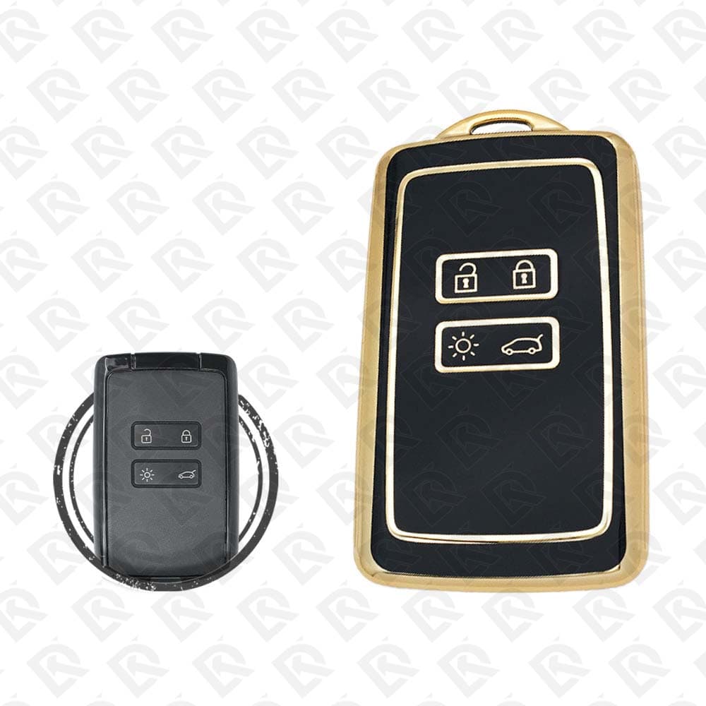 RENAULT SMART TPU SHELL 4BUTTONS  -  BLACK GOLD
