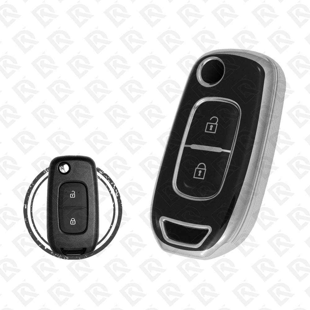 RENAULT FLIP TPU SHELL 2BUTTONS  -  BLACK CHROME 