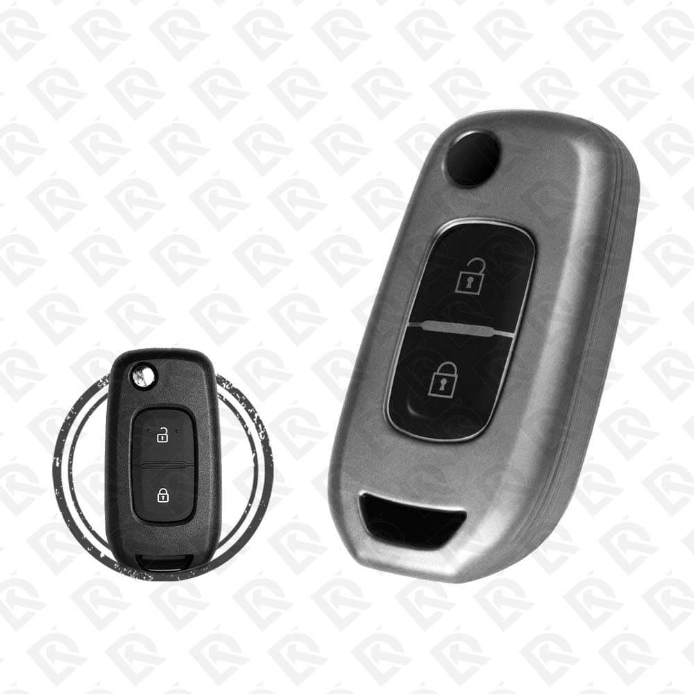 RENAULT FLIP TPU SHELL 2BUTTONS  -  BLACK METAL